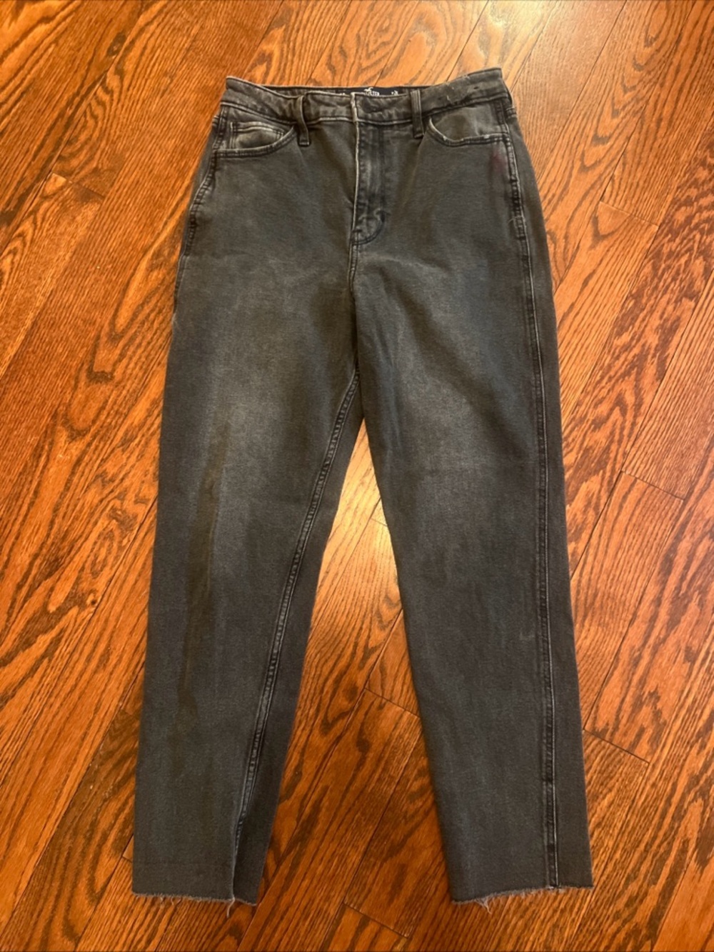 Hollister Womens Ultra High Rise Mom Jeans 3R W26 L27 Cotton Black Denim